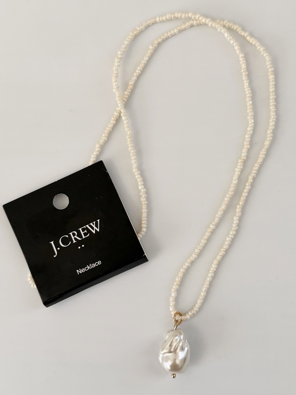 J. Crew Cluster Pearl Sea Beads Long Necklace NWT